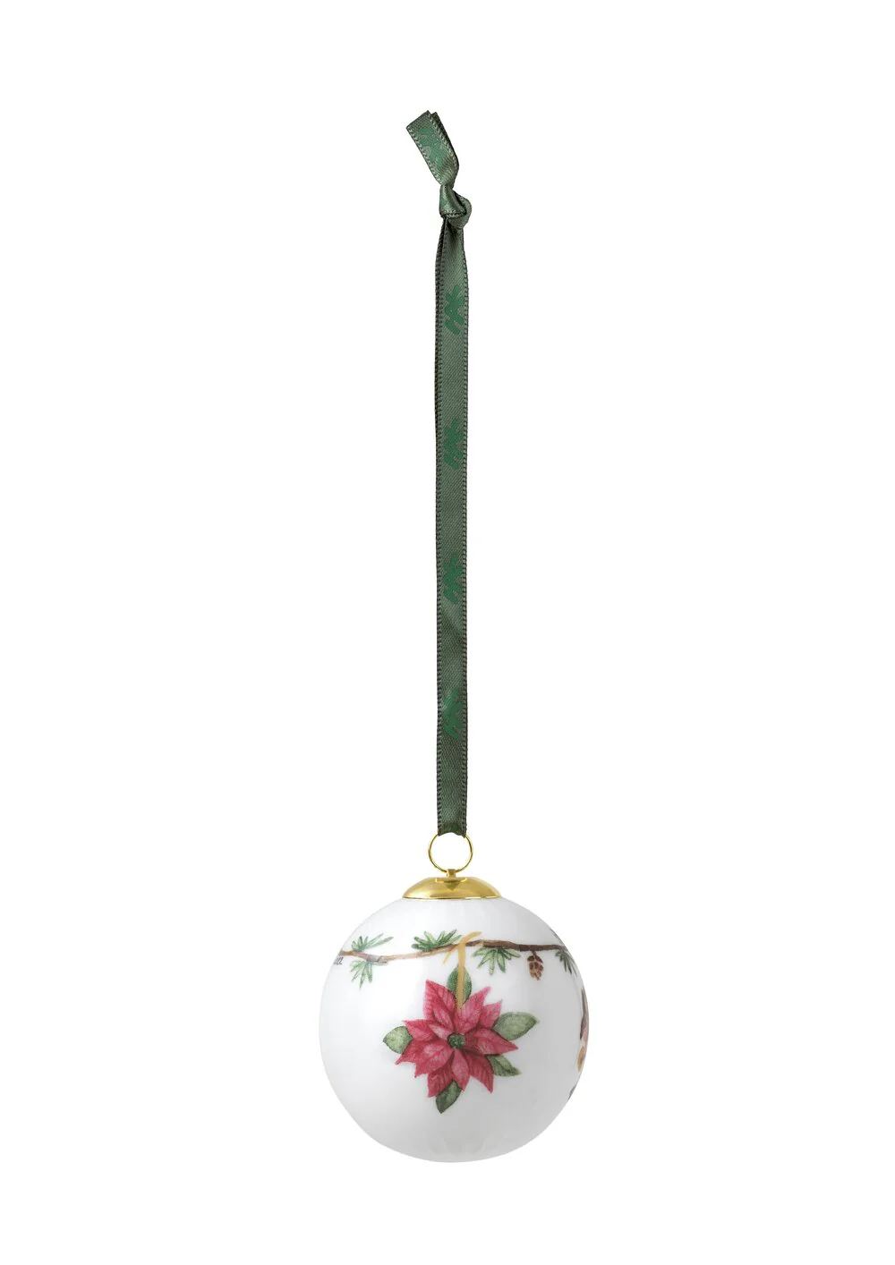 Kähler  Hammershøi Christmas kugle 2022, hvid m. deko - Ø6 cm