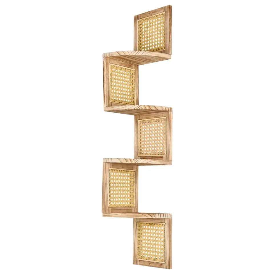 ALDER - Boekenkast - Lichtbruin hout - Glasvezel