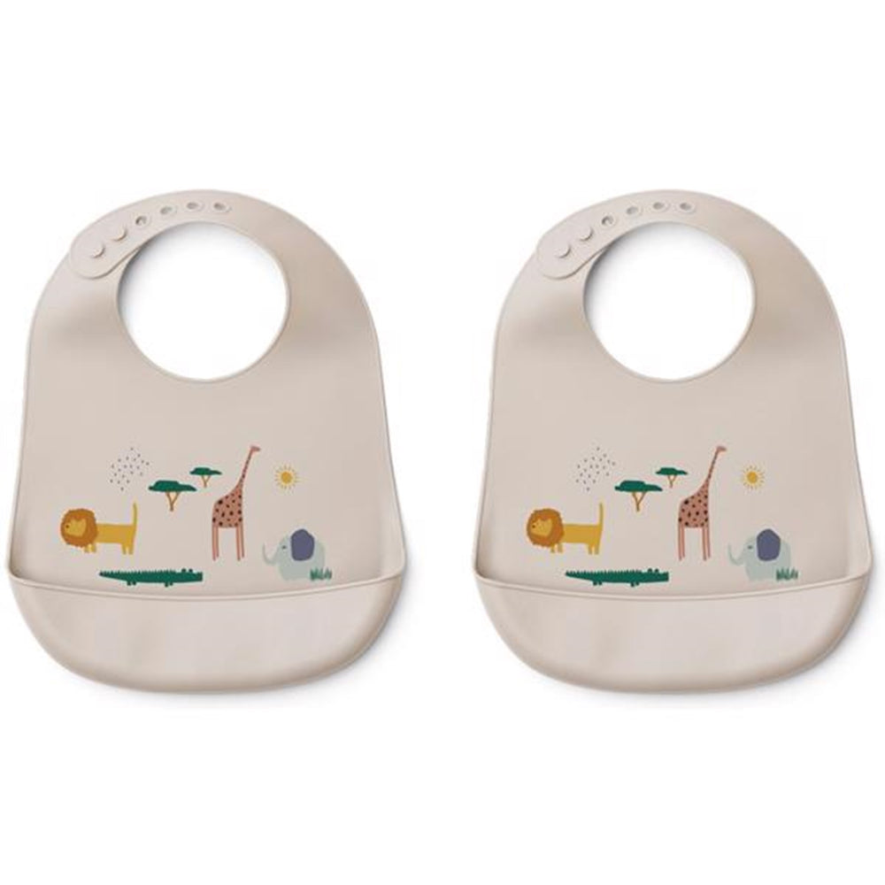 Tilda Silicone Hagesmæk 2-Pak Safari Sandy Mix - LieWood | Luksusbaby