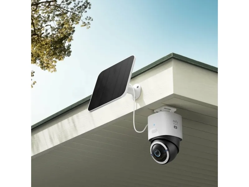 Eufy S330 - Netværksovervågningskamera - panonering / hældningsvinkel - udendørs - støvresistent/vandresistent - farve (Dag/nat) - 4K - audio - trådløs - WiFi - 4G