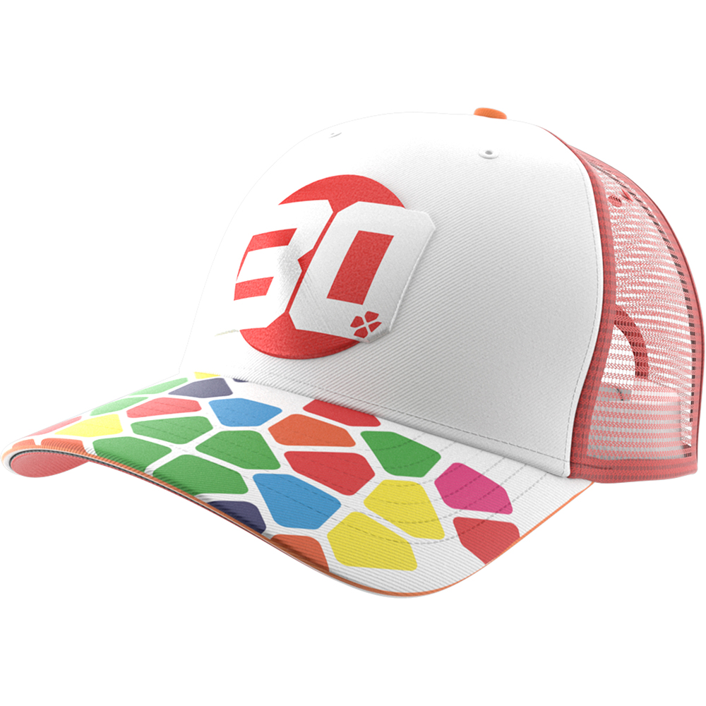 Ixon - Casquette Mesh Taka 22 Blanc / Rouge
