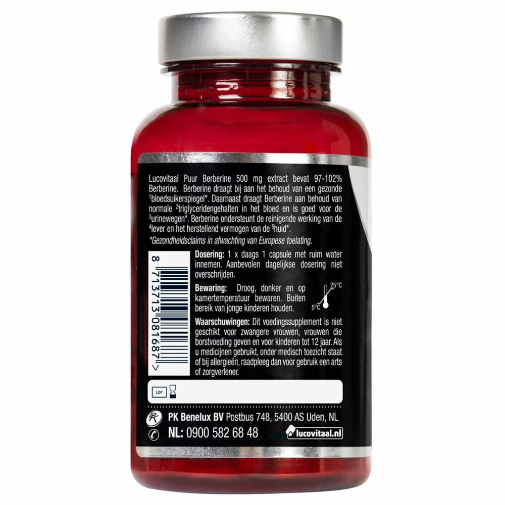 Lucovitaal Berberine Puur 500 mg60 capsules