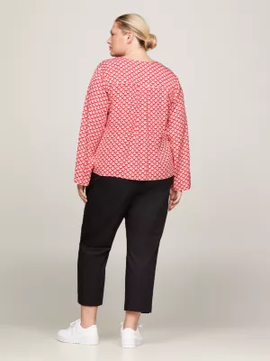 Blusa de modelagem solta com estampa geométrica Curve
