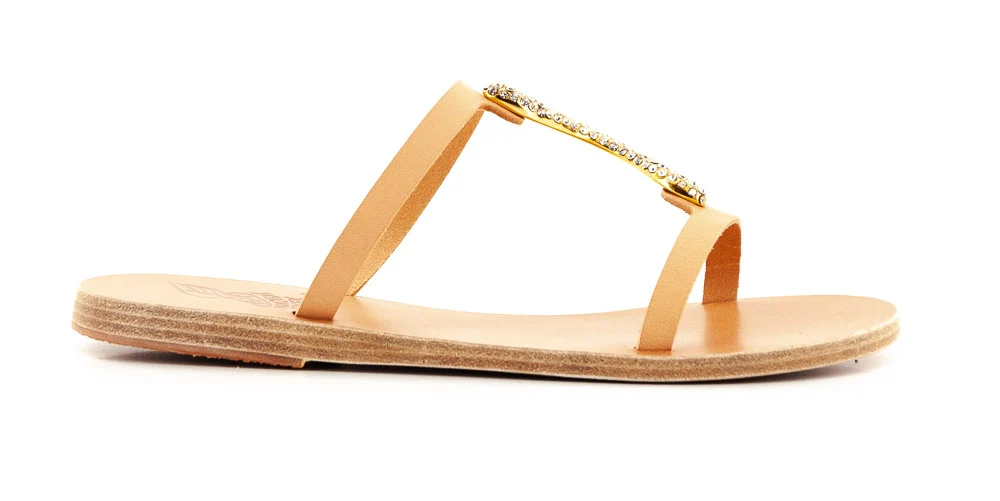 ANCIENT GREEK SANDAL - SAND DANAE CRYSTALS NATUREL