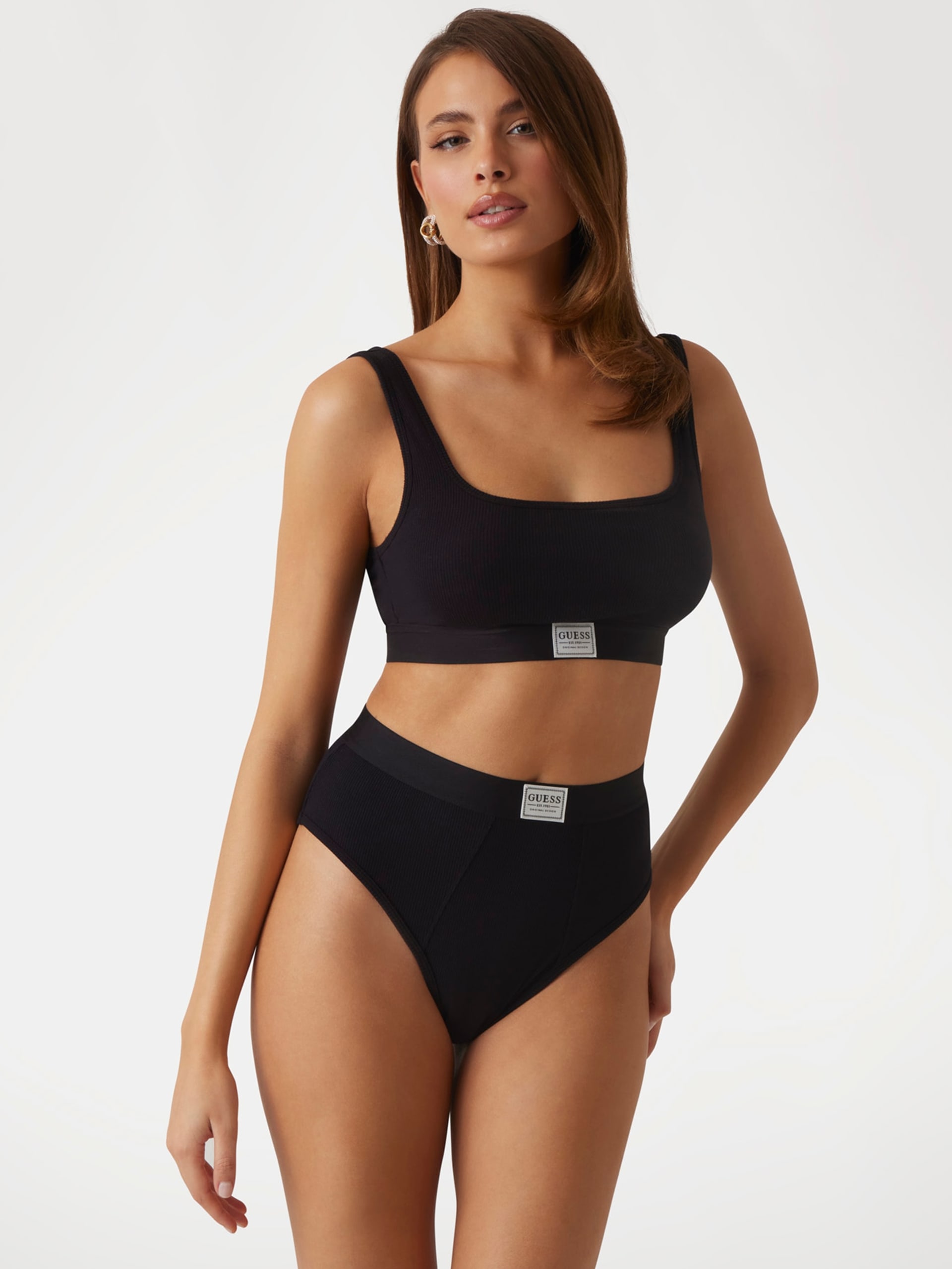 Calcinha brasileira Eco Tessa Rib de cintura alta