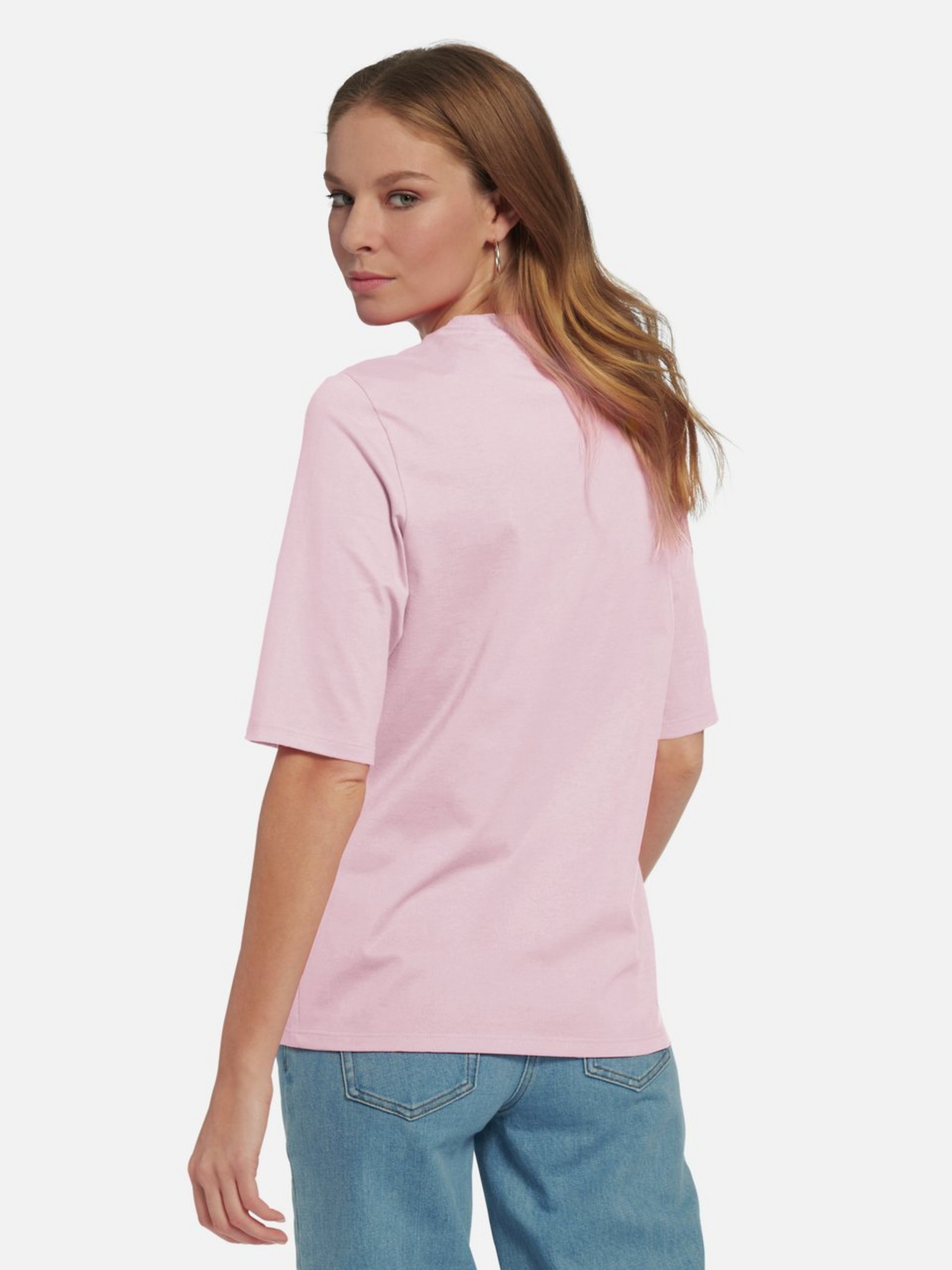 Rundhals-Shirt mit langem 1/2-Arm
