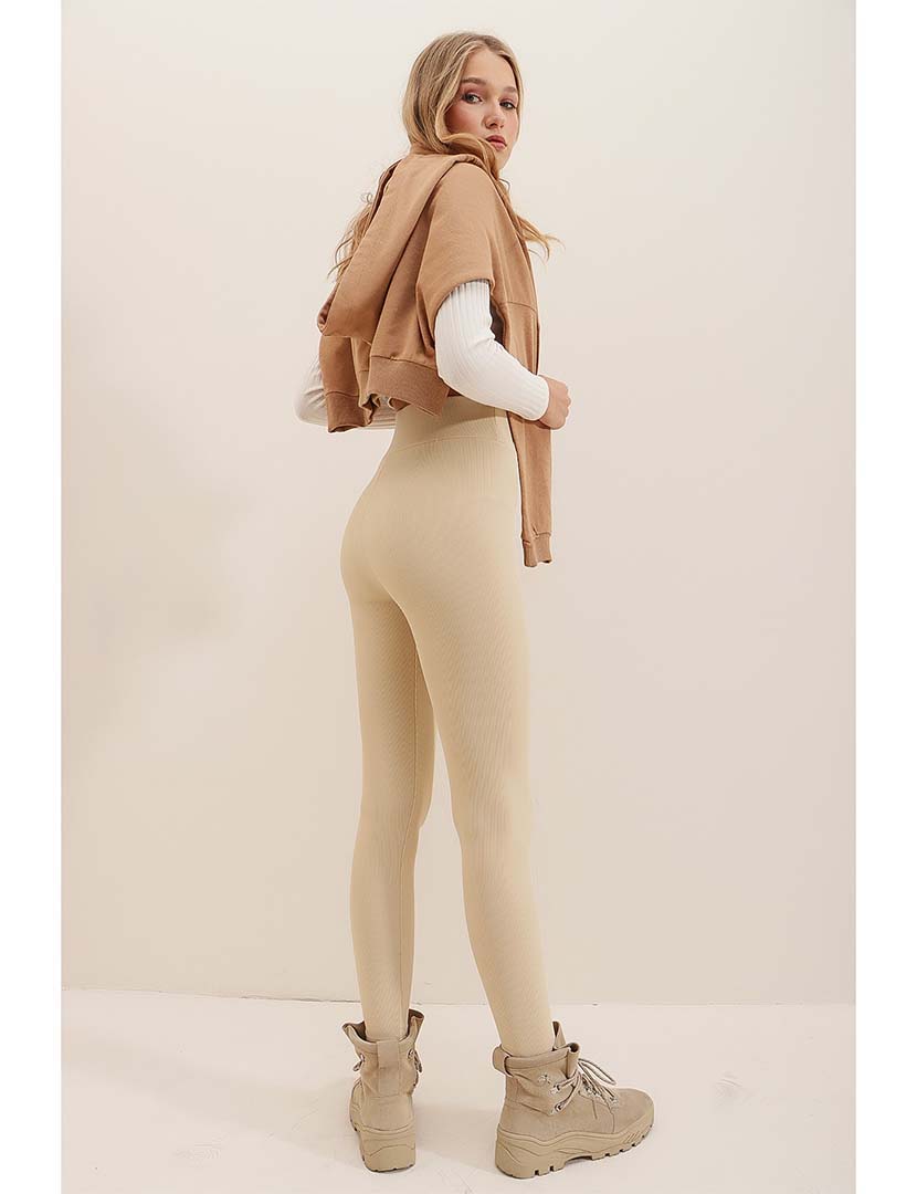 Beige Ladies Leggings