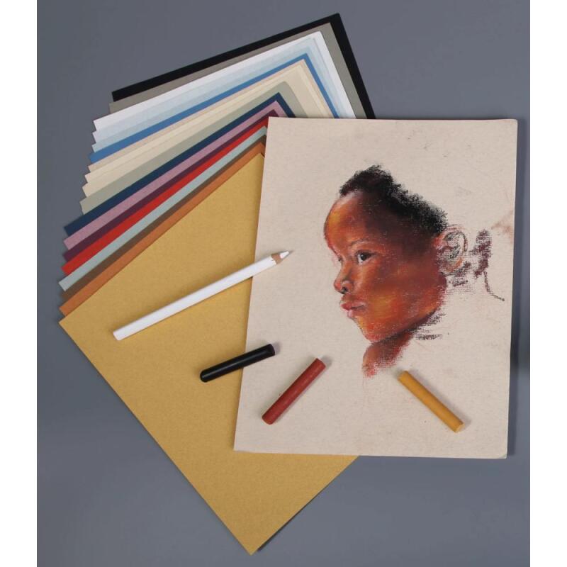 Ingres Pastel bloc collé 25F 36x48cm 130g - Assortiment pastel