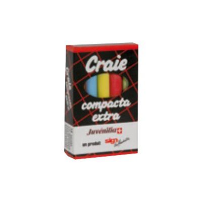 Juvénilia COMPACTA - 10 craies couleurs assorties - cylindriques
