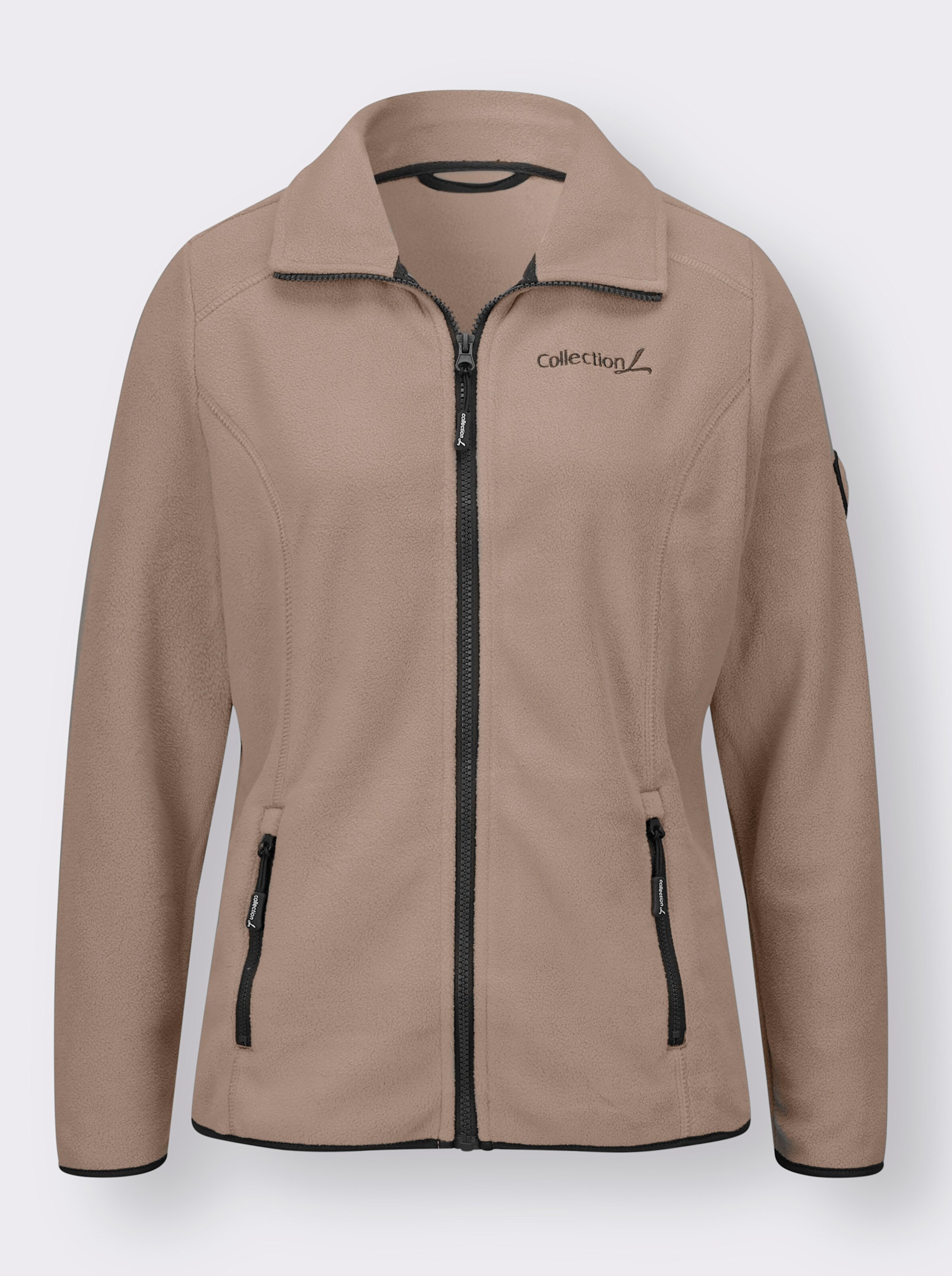 Fleecejacke mit Stickerei