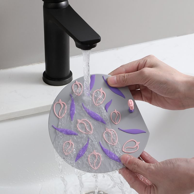 Home Simply - Siliconen afvoerdeksel met bloemenmotief (verschillende designs)