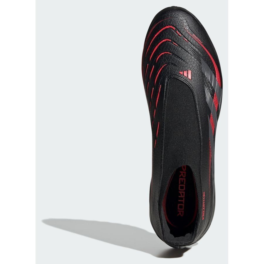adidas Predator League Laceless TF Stealth Victory - Noir/Gris/Lucid Red