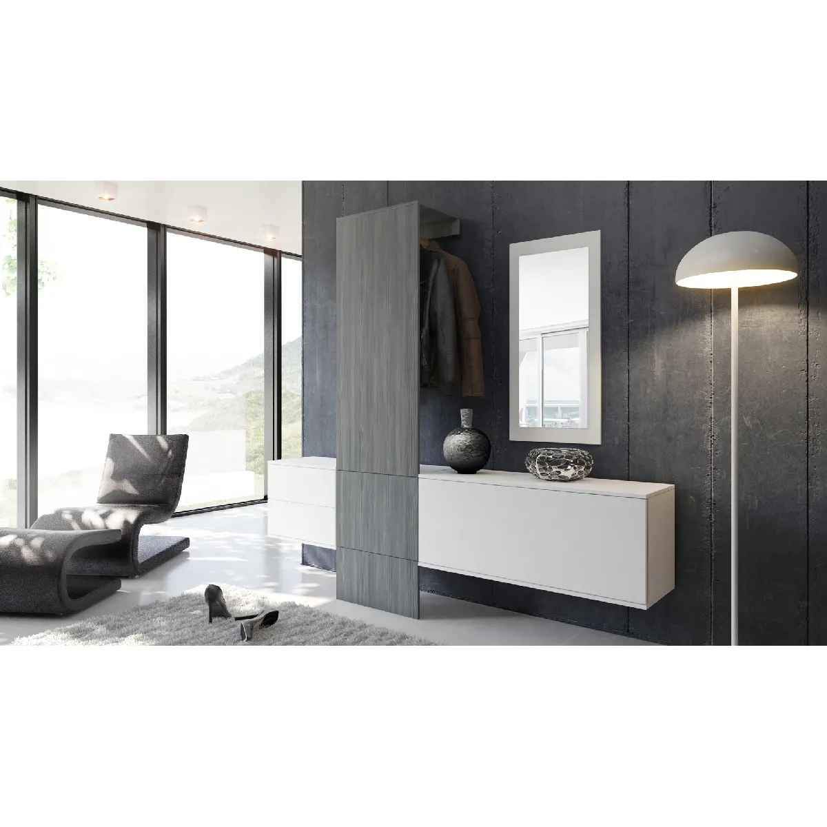 MPC Vestiaire Blanc Avola-anthracite