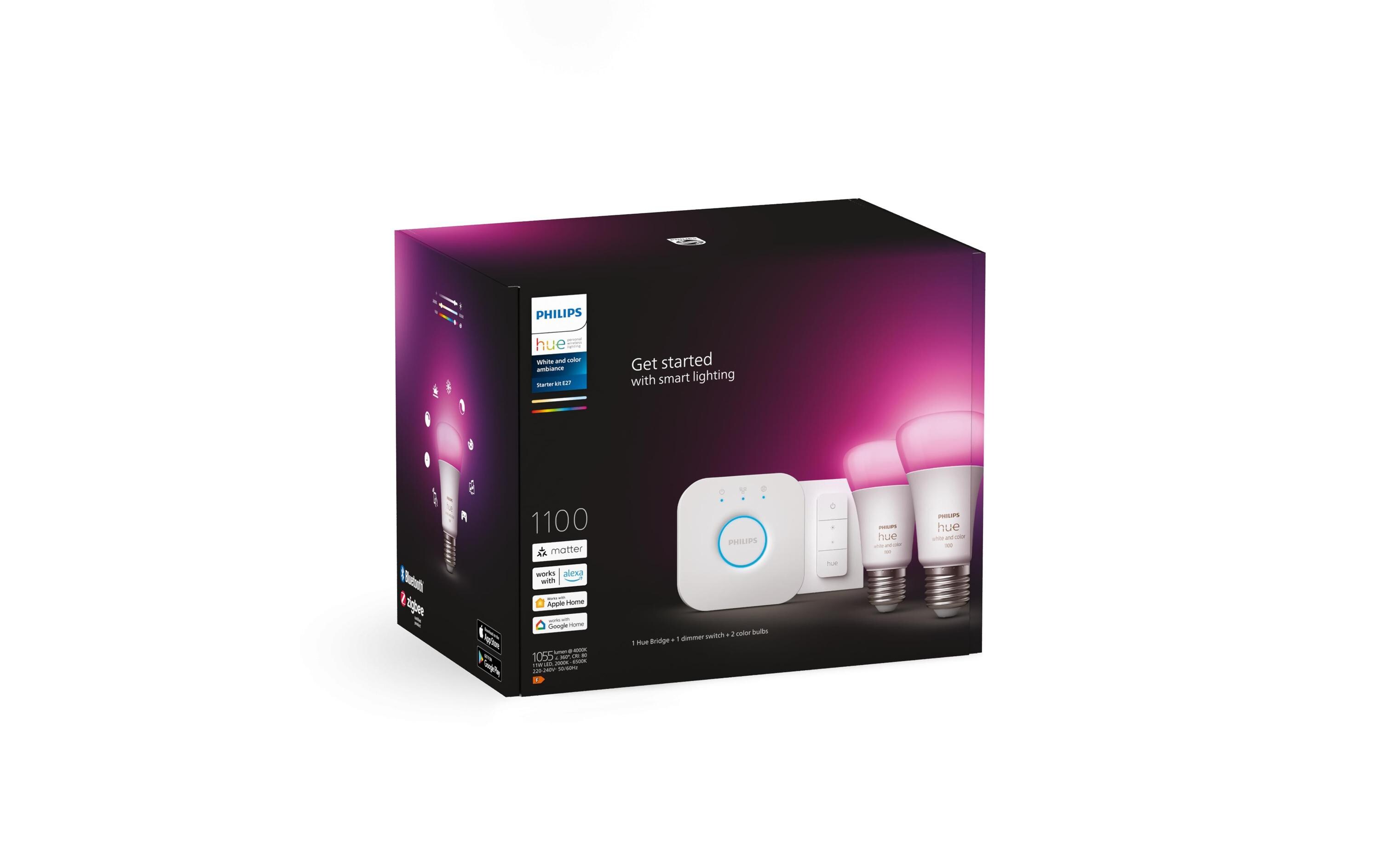 Starterset White & Color Ambiance, 2x E27, DimmerSwitch<br>Starterset