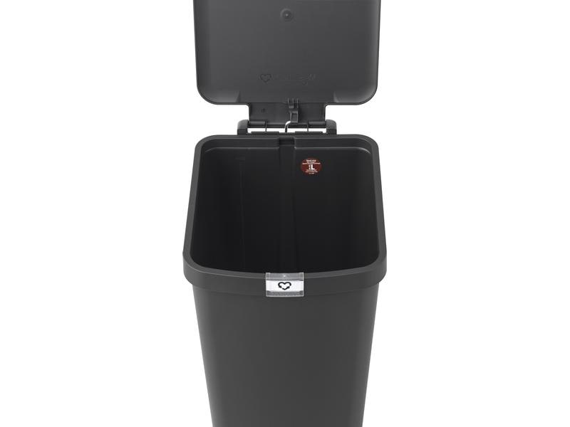 Brabantia Abfalleimer StepUp 40 l, Dunkelgrau Treteimer