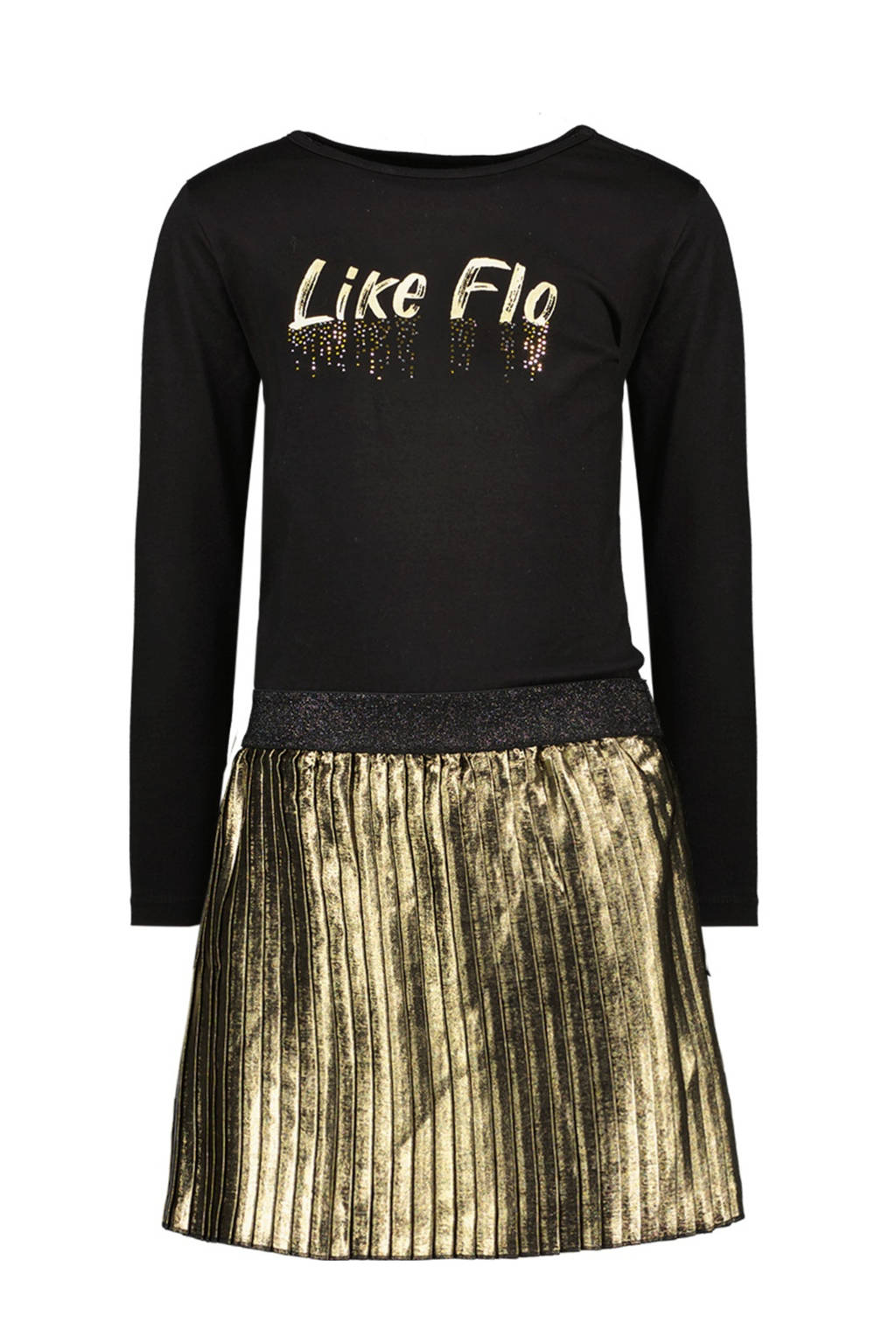 Like Flo jurk Mina goud/antraciet