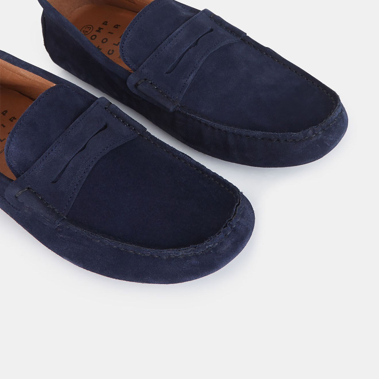 Comptoir GL Mocassins en Cuir bleu marine