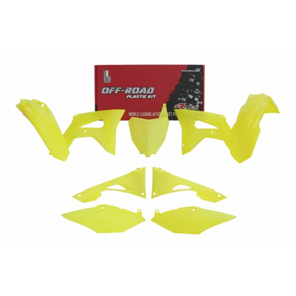 RTECHMX - Kit plastique Honda CRF/CRF-RWE (2019-2021) - RKITCRFGF0519 Jaune fluo