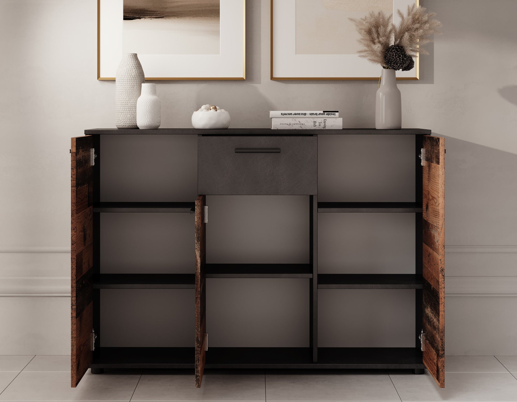 Bellini 2 - Dressoir - Donker/old wood - 120x33x85 cm