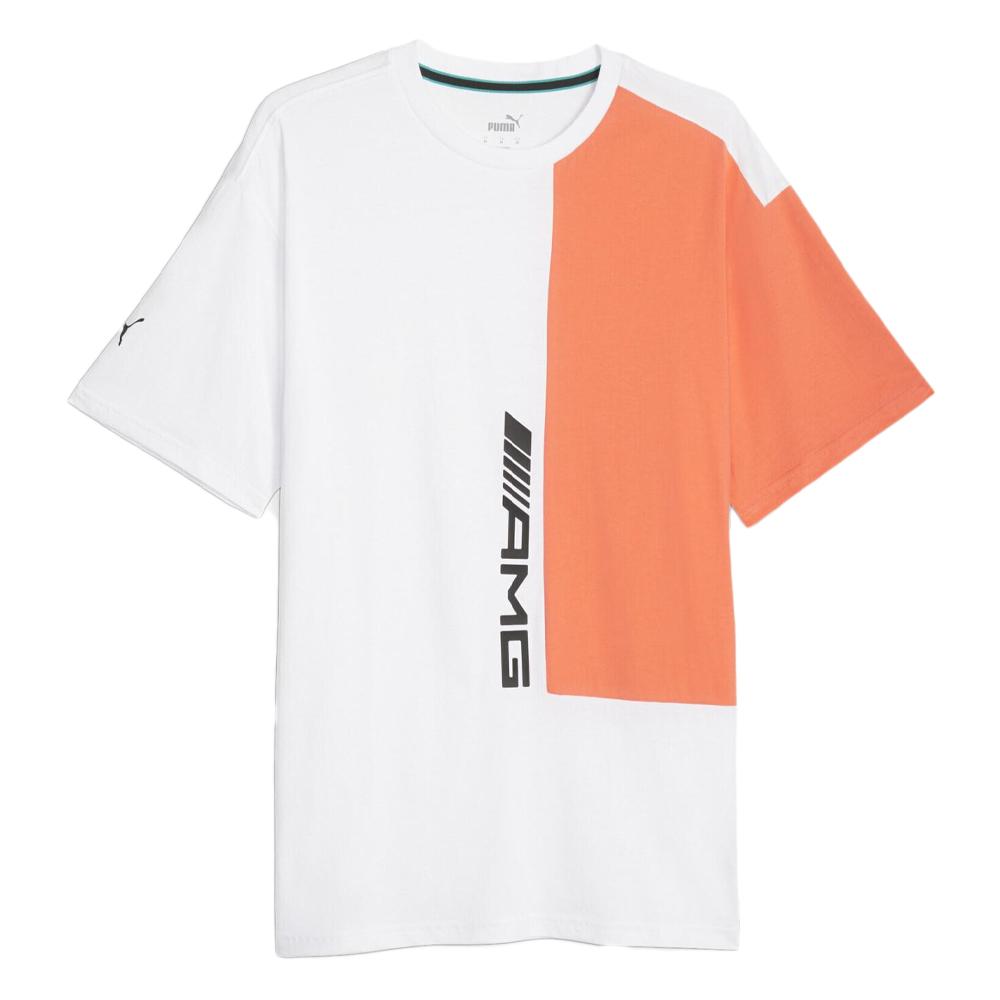 Puma T-shirt Blanc/Orange Homme Puma Statement