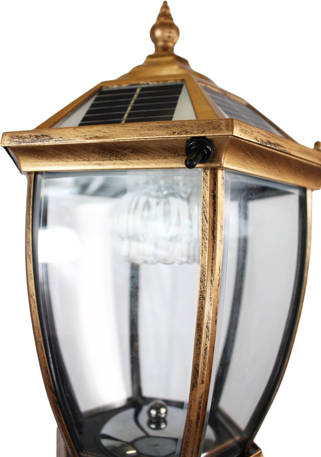 Arnusa Gartenlaterne Solarbetrieben klassisch 175 cm Solarlampe Außenleuchte Sockelleuchte kabellos Duo Color warmweiß und kaltweiß