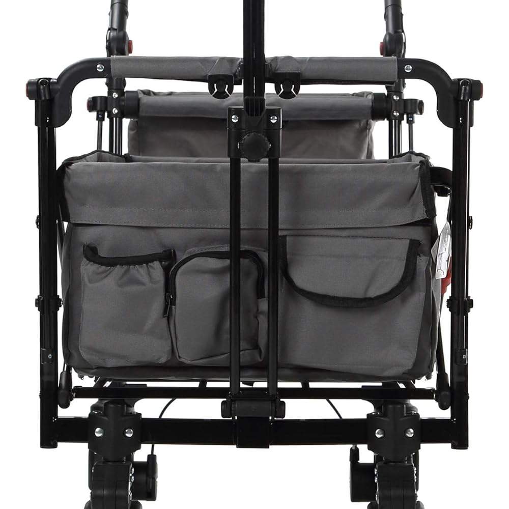 Fuxtec Chariot Premium Cruiser Gris, L'Original, Chariot de Jardin Pliable Pour Enfants, Transport, Plage, Ville, Forêt, à Tirer ou à Pousser, Capacité De Charge 75 kg : Jardin