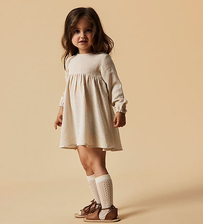 Lil Atelier Kjole - NmfLino - Coconut Milk/Taos Taupe