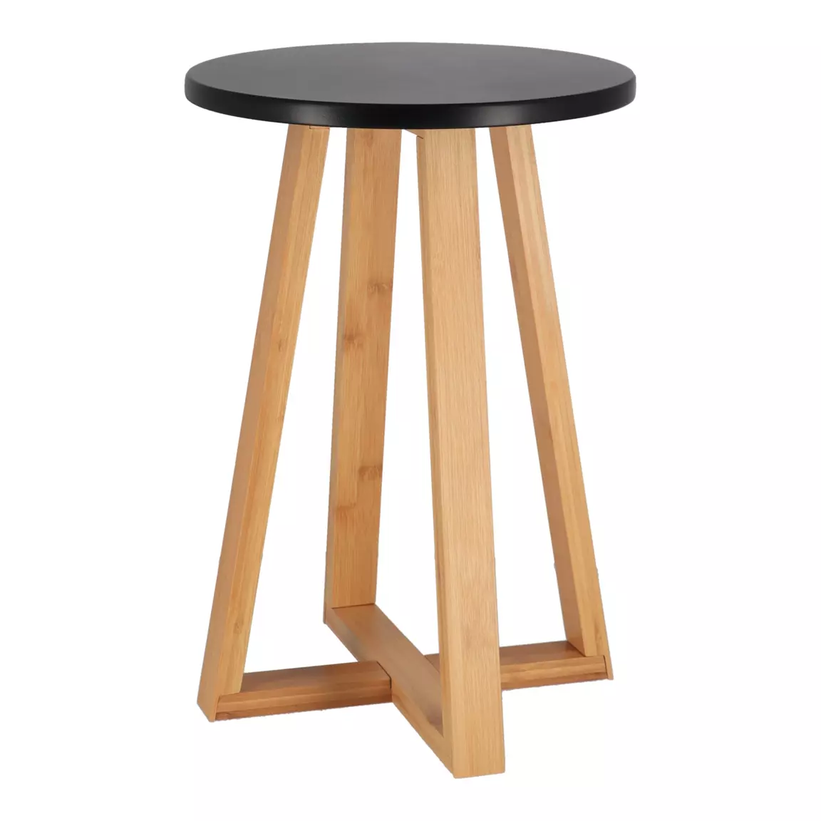 Tabouret plateau (H43 cm) Bambou Noir