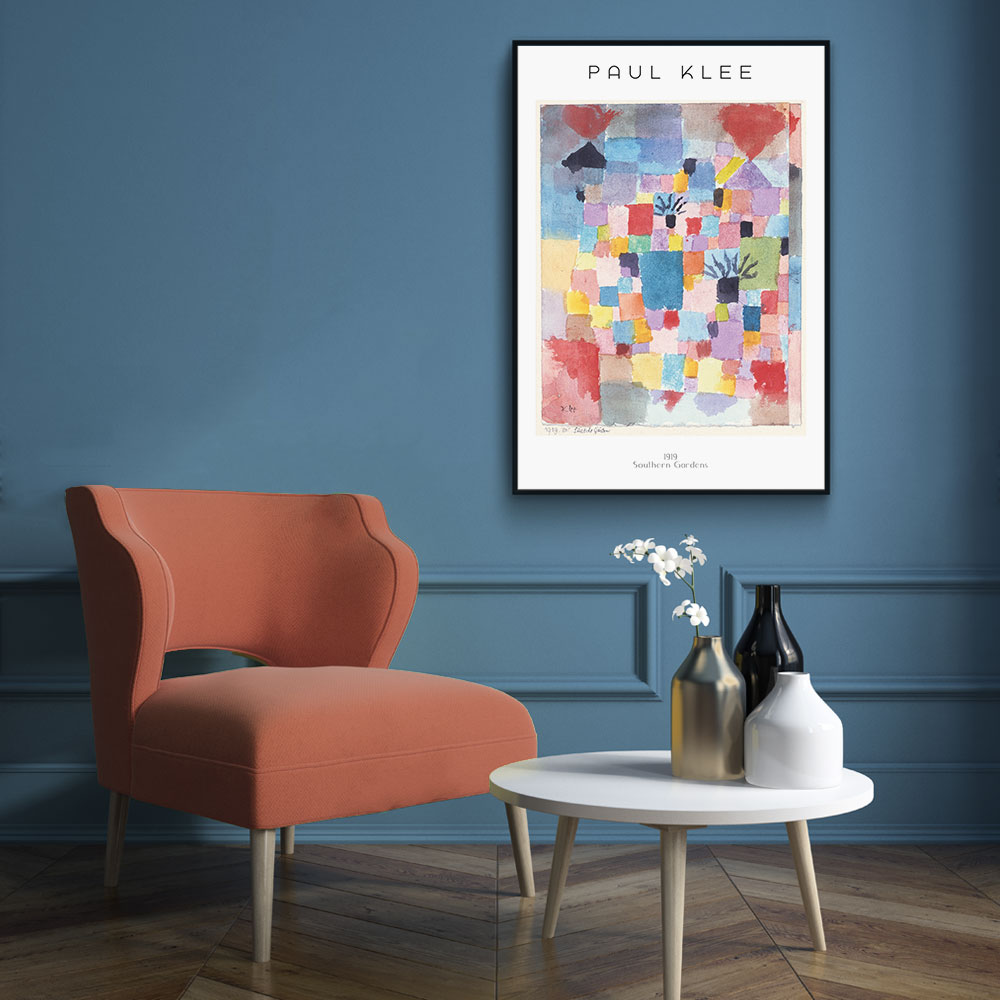 Walljar poster ingelijst - Paul Klee - Southern Gardens Poster ingelijst - 40 x 60 cm