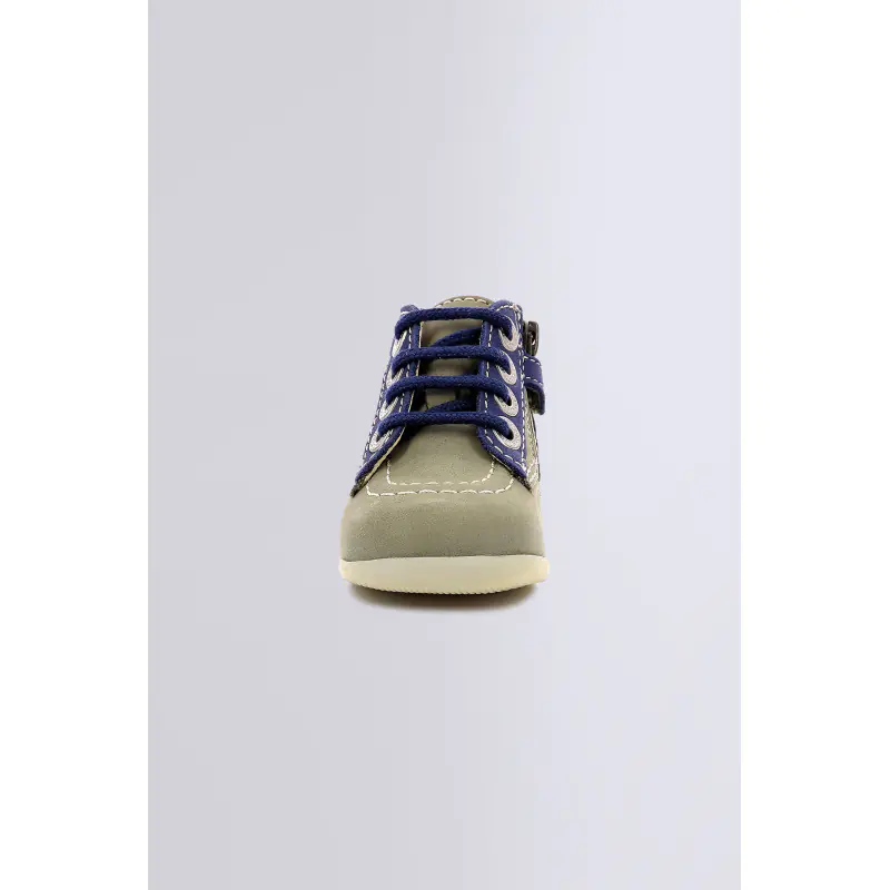 BONZIP KAKI BLEU BOTTILLONS Cuir Mixte