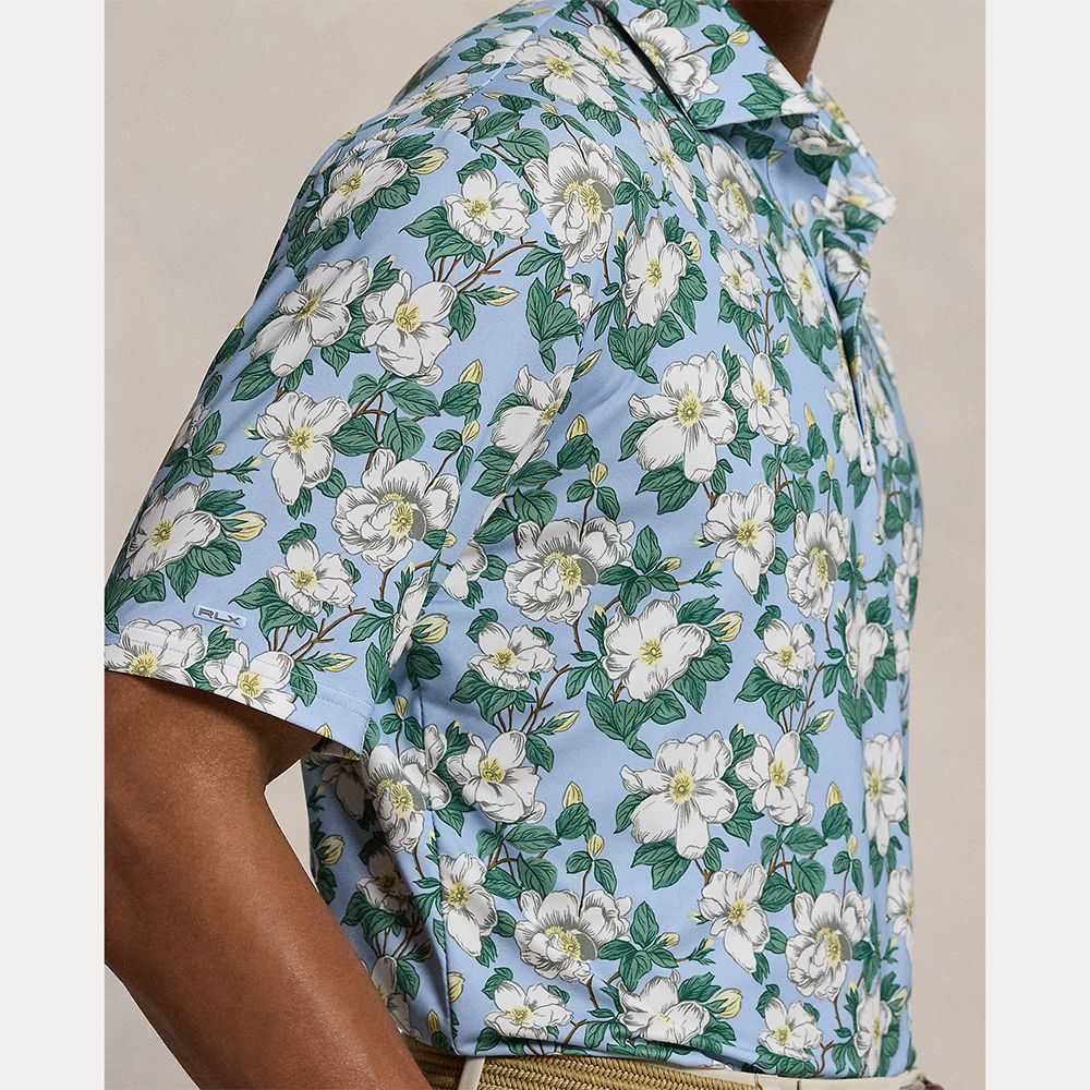 RLX Classic Fit Pique Herre Blå Floral