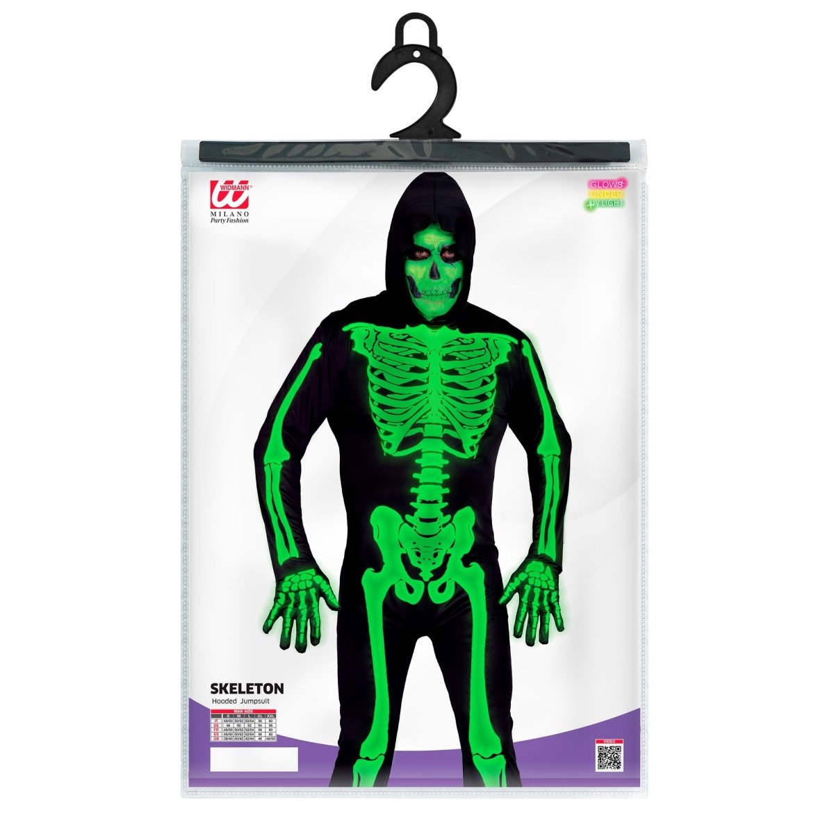 Halloween Kostuum Zwart Groen Heren Skelet 2 delig