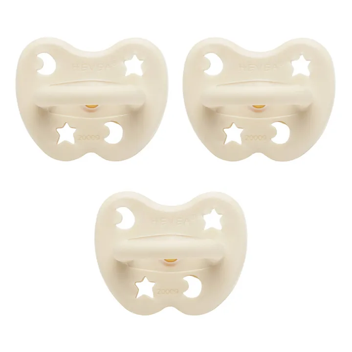 Hevea Pack découverte de 3 tétines | Crème