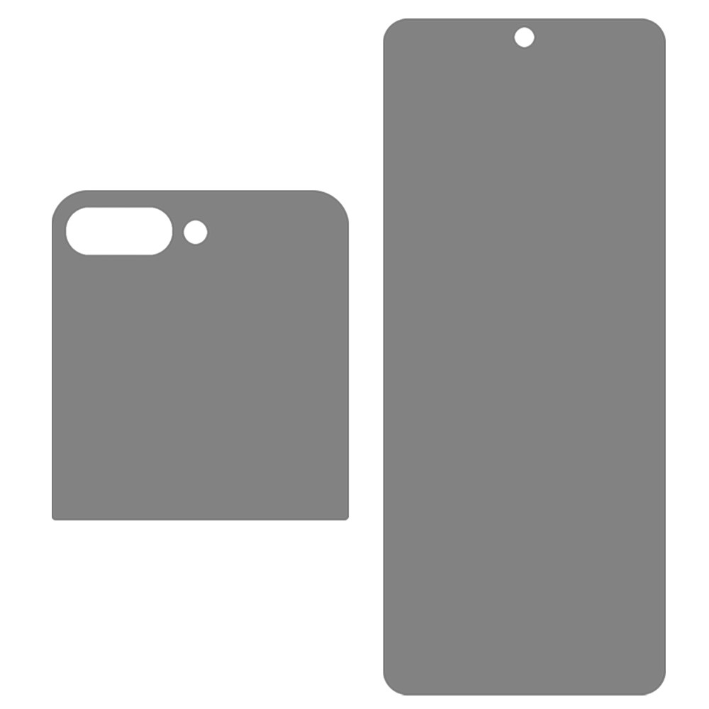 Samsung Galaxy Z Flip7 FE / Z Flip6 5G Privacy Vollbild Display Schutzfolie Soft PET (Anti-Spy) - Schwarz