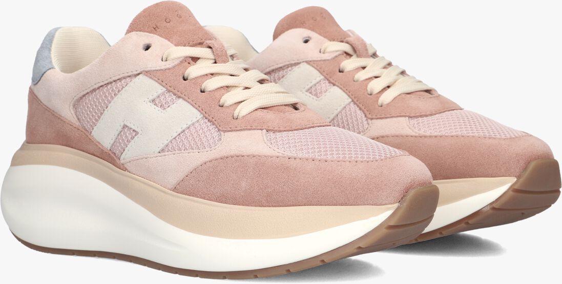 roze hogan lage sneakers h714 allacciato h