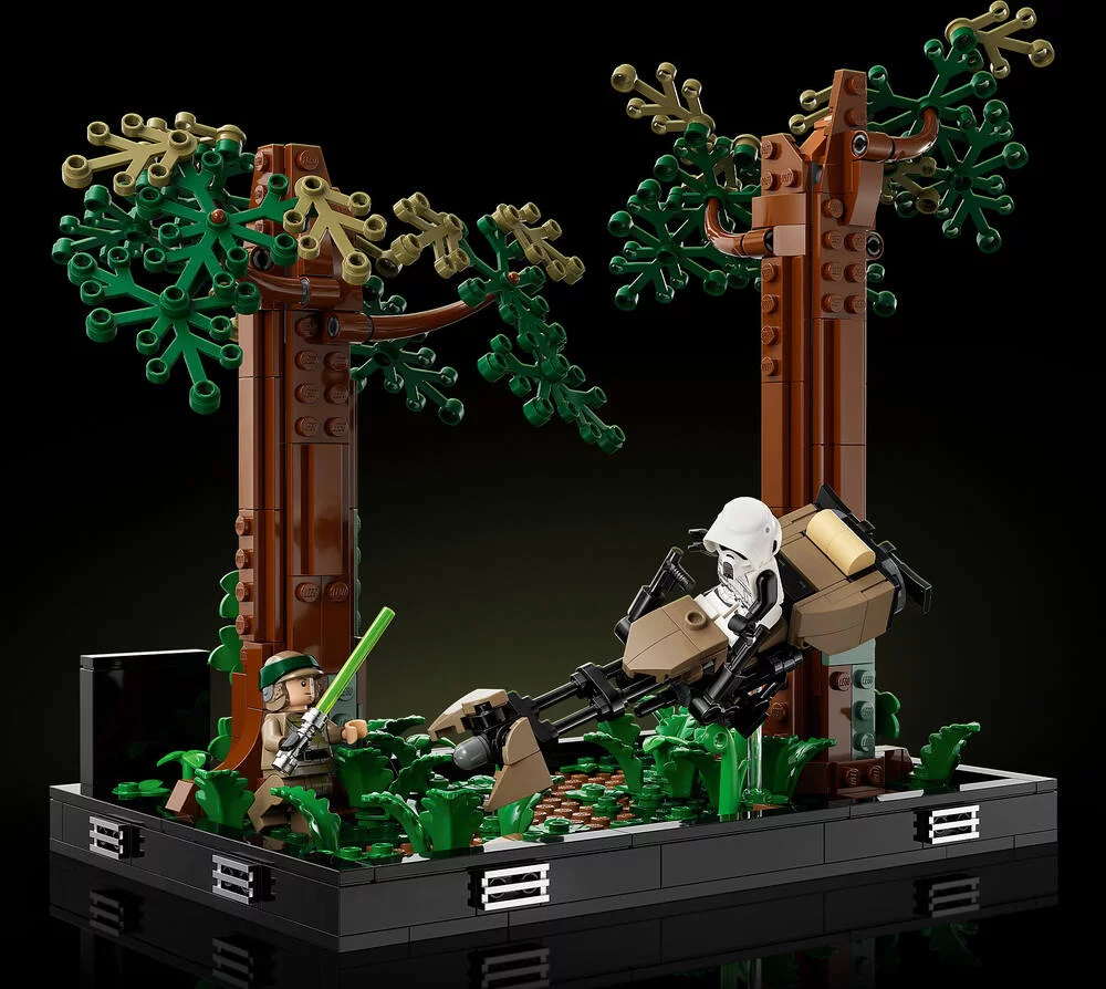 LEGO®STAR WARS™ 75353 - DIORAMA DE LA COURSE POURSUITE EN SPEEDER SUR ENDOR™