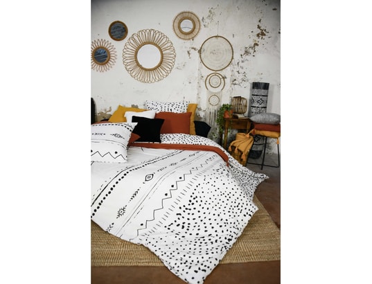 TERRE DE NUIT - Parure de lit housse de couette Parure de lit ikat 240x220 cm