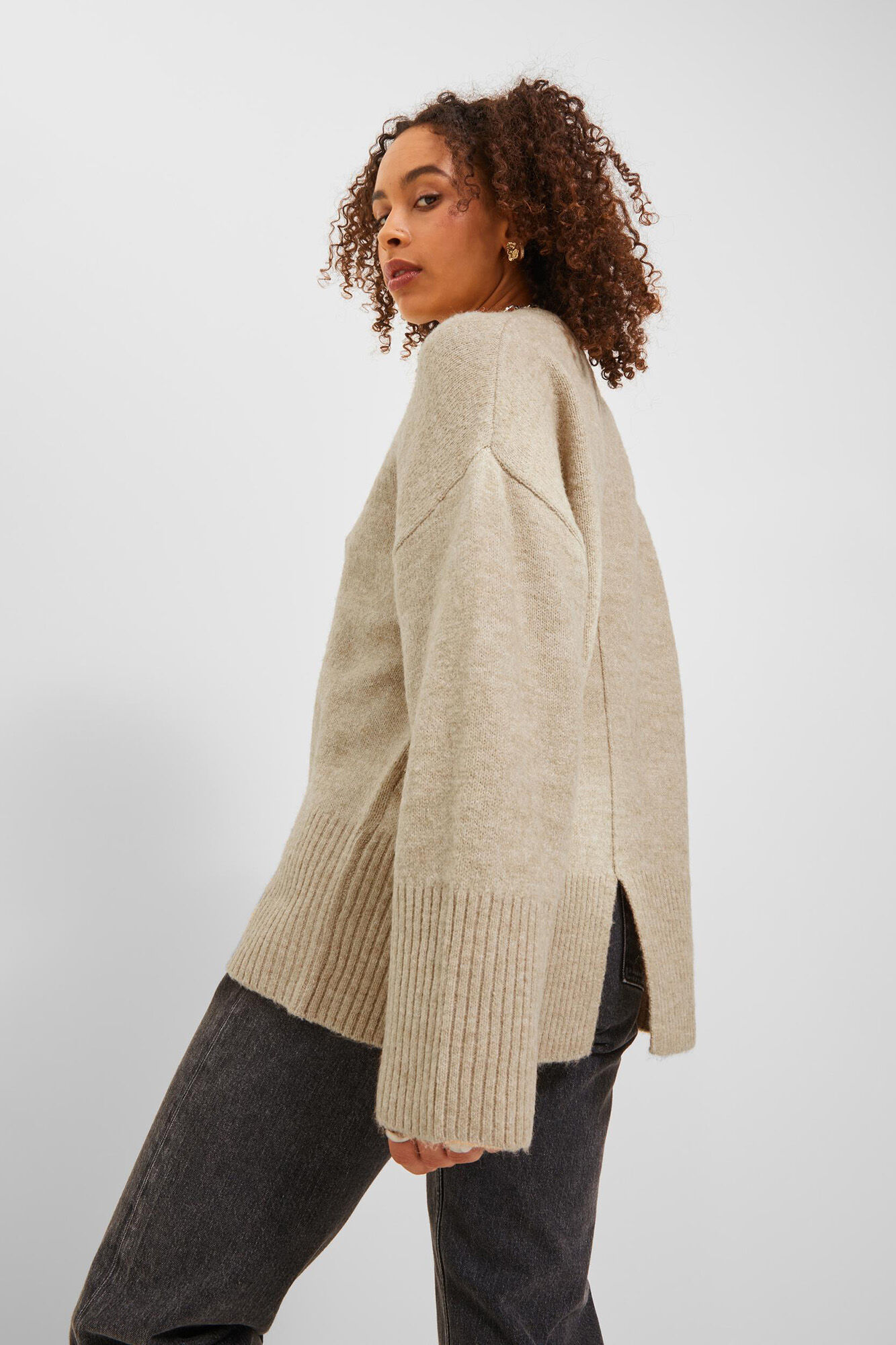 Suéter feminino de malha macia