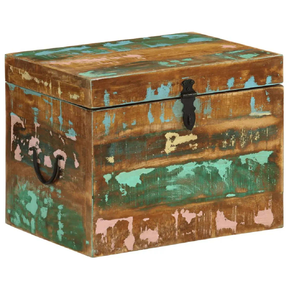 vidaXL Boîtes de rangement Bois de récupération