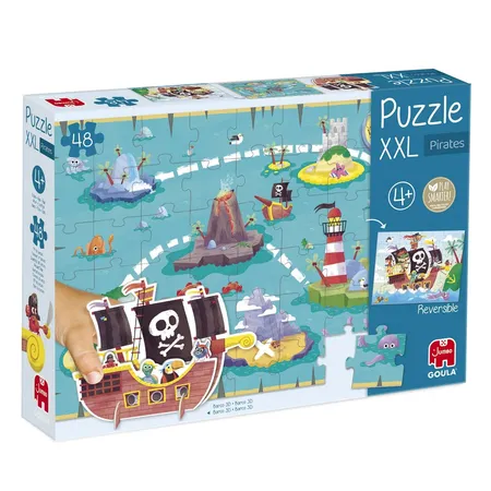 Jumbo Spiele GOULA XXL Puzzle Pirates, 48 Teile