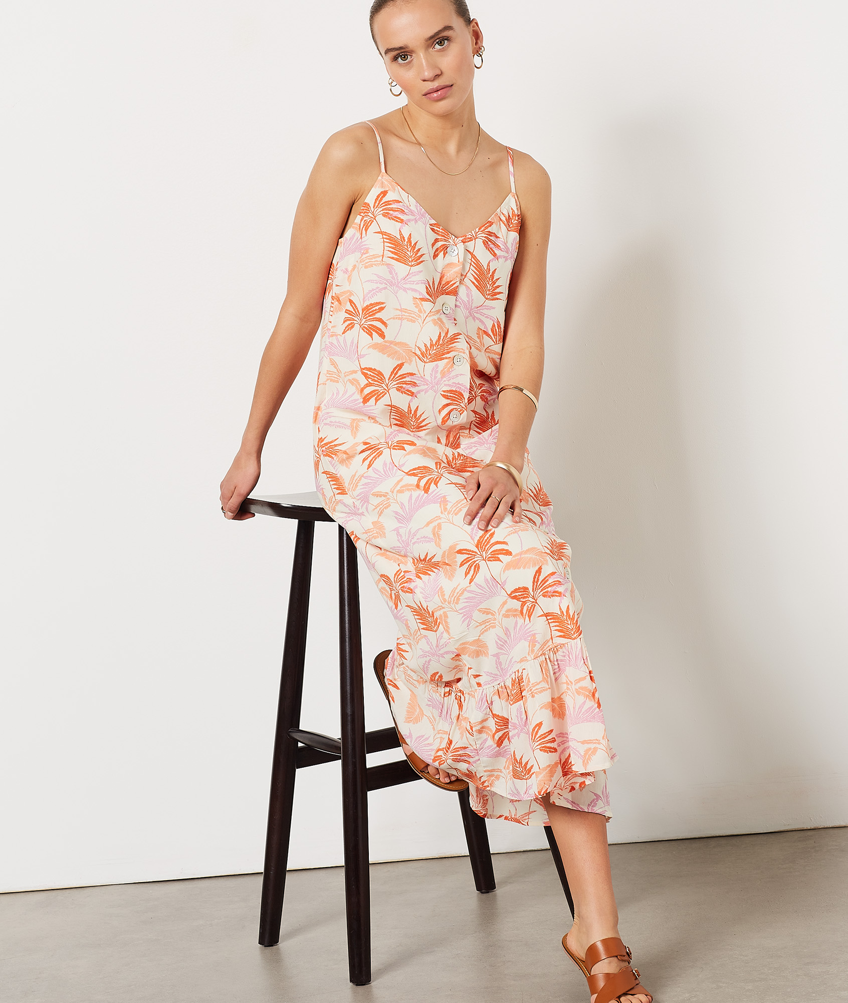 Robe longue imprimée
