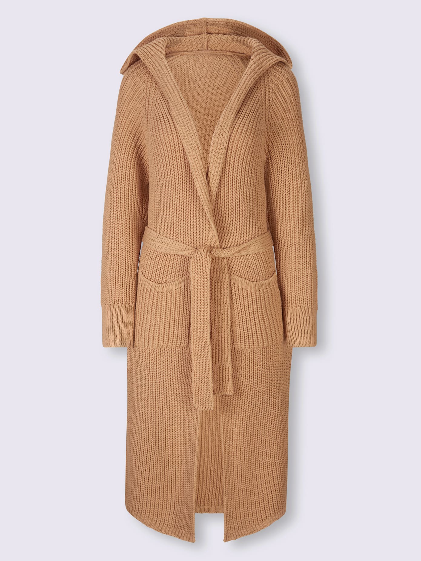 Manteau en tricot grosse maille douce