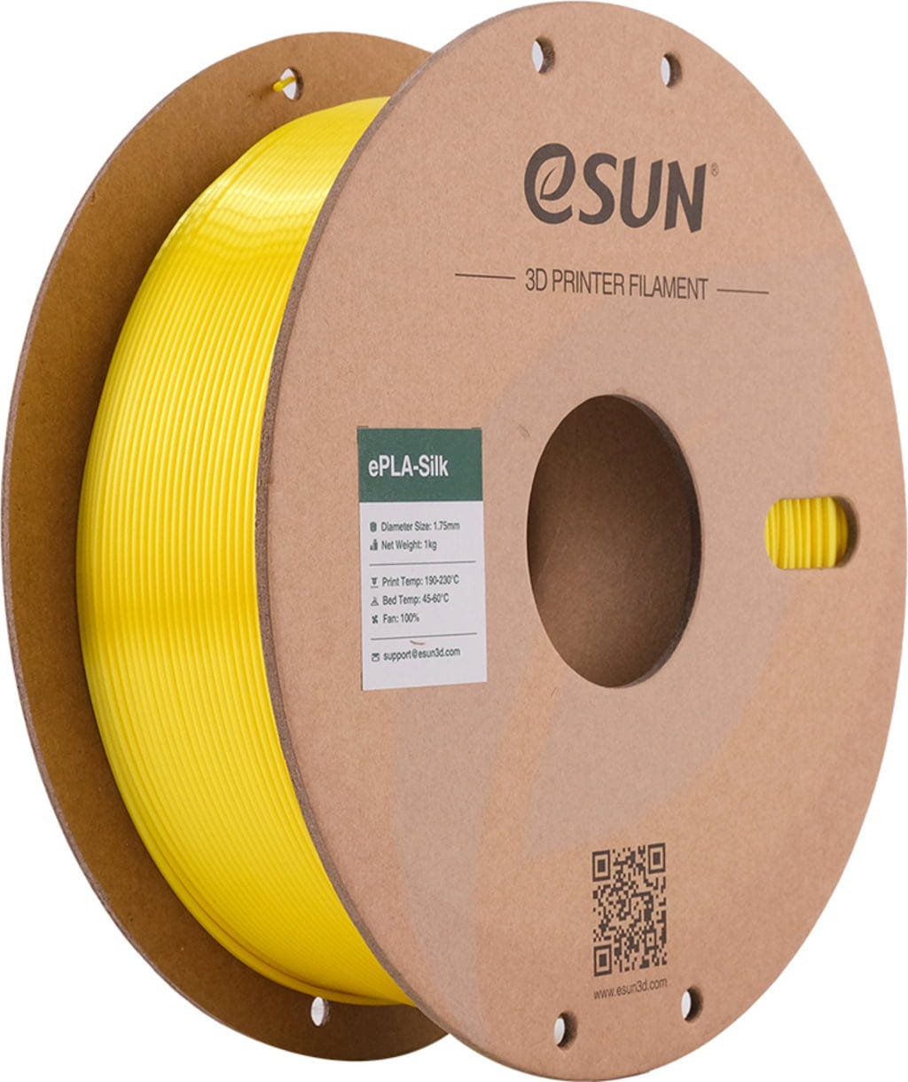 eSUN  PLA-Silk Yellow, 1,75 mm / 1000 g    PLA mit glänzender, seidenmatter Textur