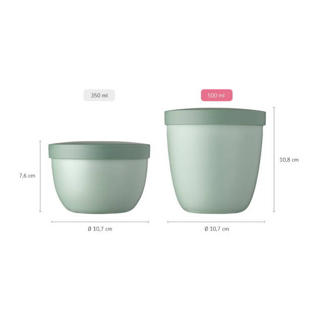 Mepal snackpot ellipse 500 ml - vivid mauve