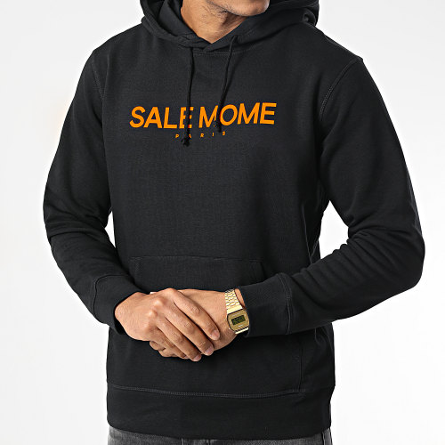 Sweat Capuche Lapin Noir Orange