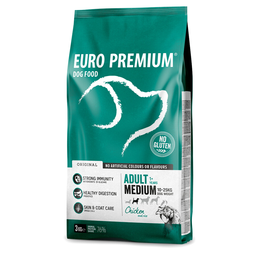 Euro-Premium Adult Medium Kip - Rijst3 kg