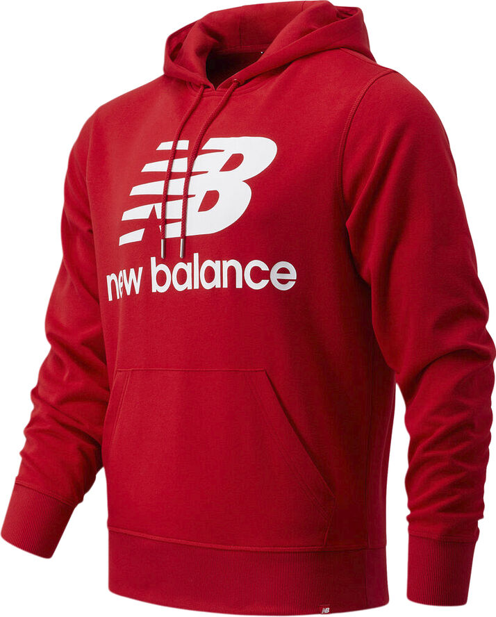 New Balance Essentials Stacked Logo hættetrøje Rød