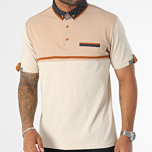 Polo Manches Courtes Beige