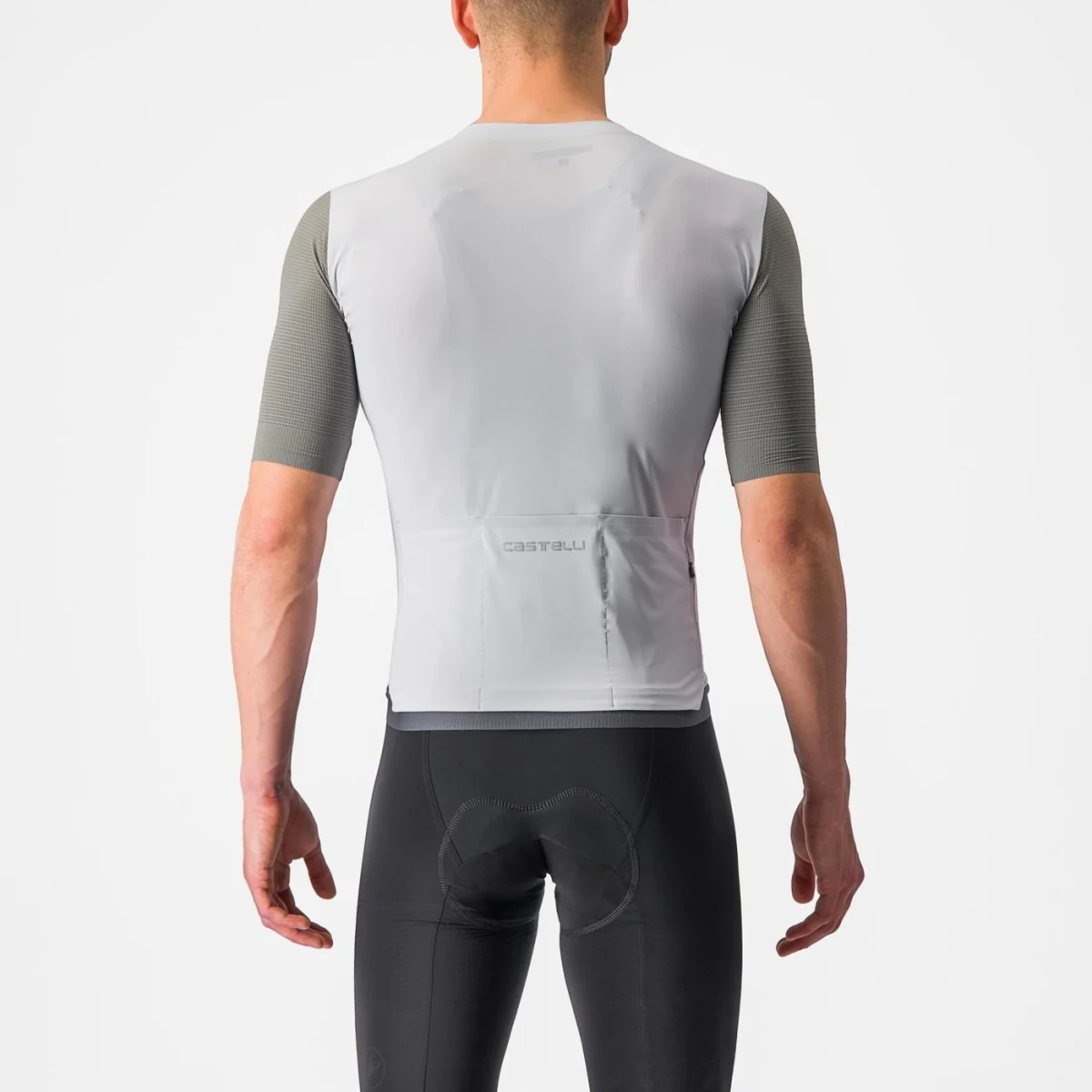Castelli Premio Black kortærmetcykeltrøje herre Silver Gray/Sedona Sage
