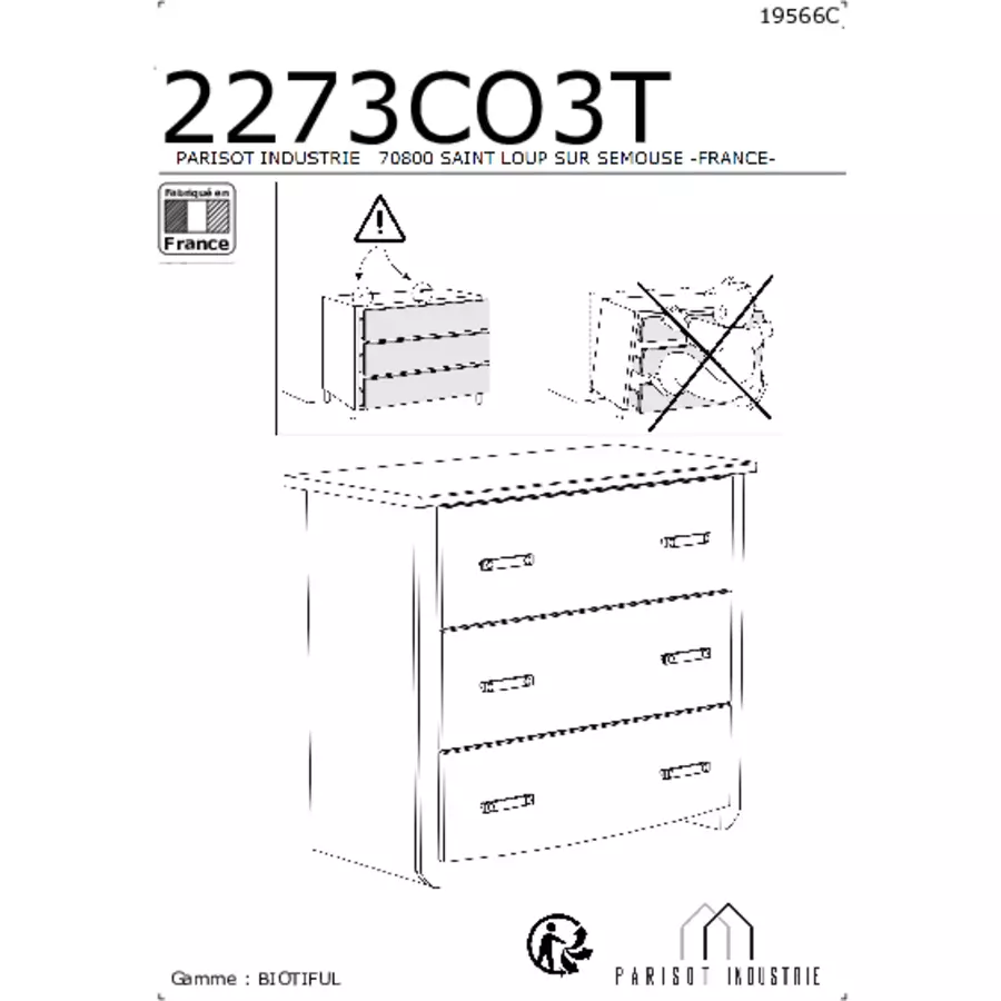 Parisot Kinderzimmer-Set Biotiful 12, 4-tlg Weiß-Rosa Weiß  Rosa